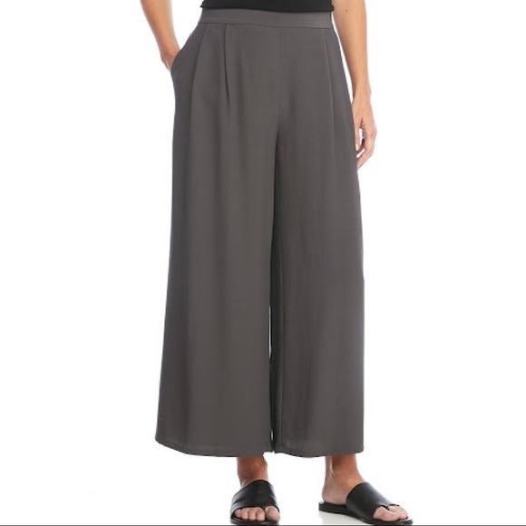 Eileen Fisher Pants - Eileen Fisher Wide Leg Tencel Grey Pants
